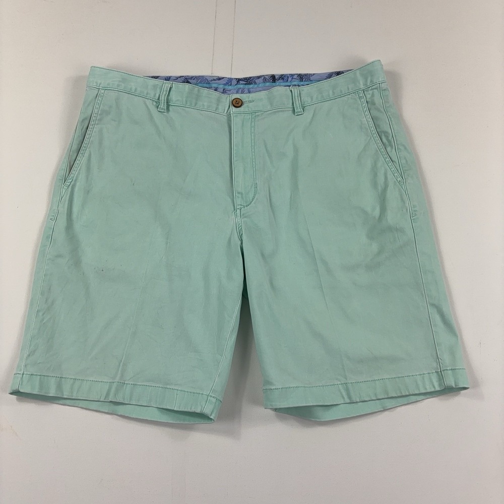 Tommy Bahama Boracay Shorts Mens 38 Green Cotton Stretch Chino 11 Inseam Island